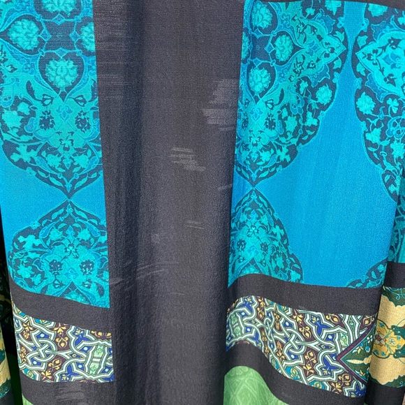 Hemant & Nandita 100% Silk Sequin Embellishments Boho Maxi Dress - Picture 14 of 14